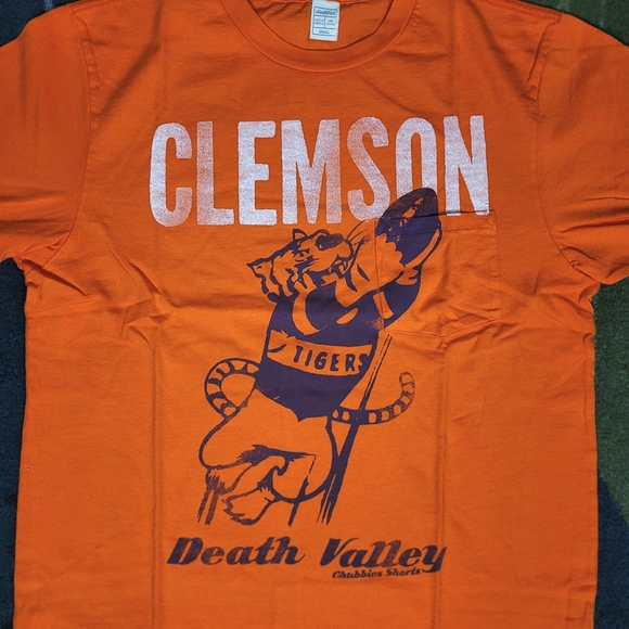 New Old Stock Chubbies Clemson University Tigers Pocket Tee Shirt Size Small - Picture 2 of 3